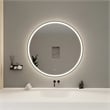 Elegant Kitchen and Bath 42 Round Led Front and Backlit Wall Mirror in Black