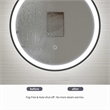 Elegant Kitchen and Bath 42 Round Led Front and Backlit Wall Mirror in Black