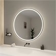 Elegant Kitchen and Bath 42 Round Led Front and Backlit Wall Mirror in Black
