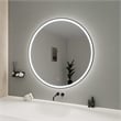 Elegant Kitchen and Bath 42 Round Led Front and Backlit Wall Mirror in Black