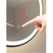 Elegant Kitchen and Bath 42 Round Led Front and Backlit Wall Mirror in Black