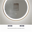 Elegant Kitchen and Bath 42 Round Led Front & Backlit Wall Mirror in Satin Gold