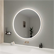 Elegant Kitchen and Bath 42 Round Led Front & Backlit Wall Mirror in Satin Gold