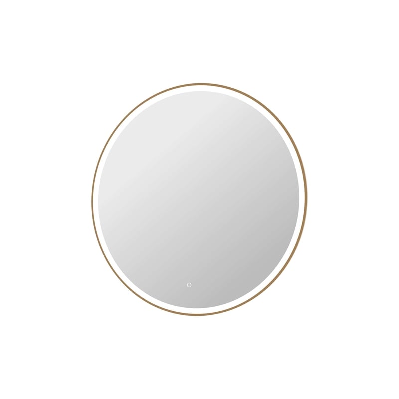 Elegant Kitchen and Bath 42 Round Led Front & Backlit Wall Mirror in Satin Gold