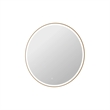 Elegant Kitchen and Bath 42 Round Led Front & Backlit Wall Mirror in Satin Gold
