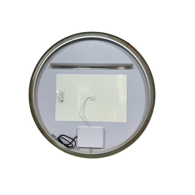 Elegant Kitchen and Bath 42 Round Led Front & Backlit Wall Mirror in Satin Gold