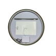 Elegant Kitchen and Bath 42 Round Led Front & Backlit Wall Mirror in Satin Gold