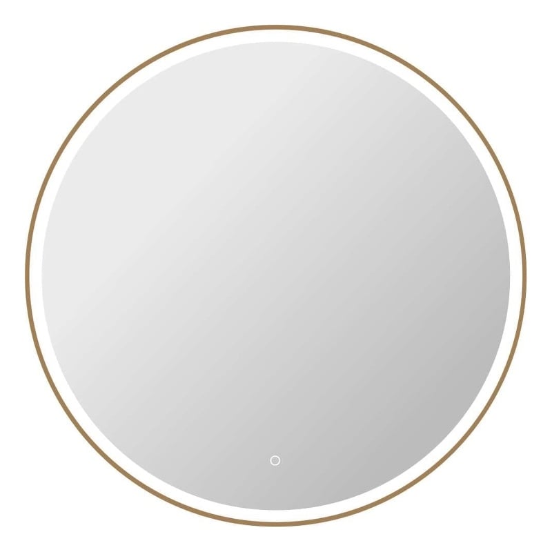 Elegant Kitchen and Bath 42 Round Led Front & Backlit Wall Mirror in Satin Gold