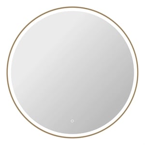 Elegant Kitchen and Bath 42 Round Led Front & Backlit Wall Mirror in Satin Gold