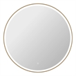 Elegant Kitchen and Bath 42 Round Led Front & Backlit Wall Mirror in Satin Gold