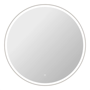 Elegant Kitchen and Bath 42 Round Led Front and Backlit Wall Mirror in Silver