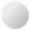 Elegant Kitchen and Bath 42 Round Led Front and Backlit Wall Mirror in Silver