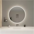 Elegant Kitchen and Bath 45 Round Led Front and Backlit Wall Mirror in Black