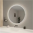 Elegant Kitchen and Bath 45 Round Led Front and Backlit Wall Mirror in Black