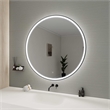Elegant Kitchen and Bath 45 Round Led Front and Backlit Wall Mirror in Black