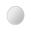 Elegant Kitchen and Bath 45 Round Led Front and Backlit Wall Mirror in Black