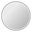 Elegant Kitchen and Bath 45 Round Led Front and Backlit Wall Mirror in Black