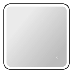Elegant Kitchen and Bath 30&quot Rectangle Led Front & Backlit Wall Mirror in Black