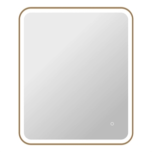 Elegant Kitchen and Bath 36&quot Rectangle Front & Backlit Wall Mirror - Satin Gold