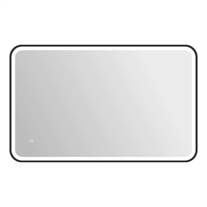Elegant Kitchen and Bath 48&quot Rectangle Led Front & Backlit Wall Mirror in Black