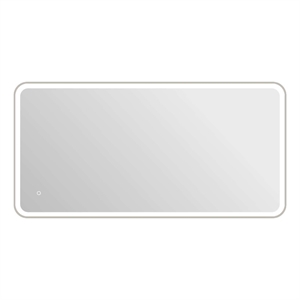 Elegant Kitchen and Bath 60&quot Rectangle Led Front & Backlit Wall Mirror in Silver