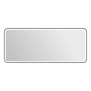 Elegant Kitchen and Bath 72&quot Rectangle Led Front & Backlit Wall Mirror in Black