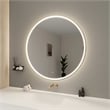 Elegant Kitchen and Bath 45 Round Led Front & Backlit Wall Mirror in Satin Gold