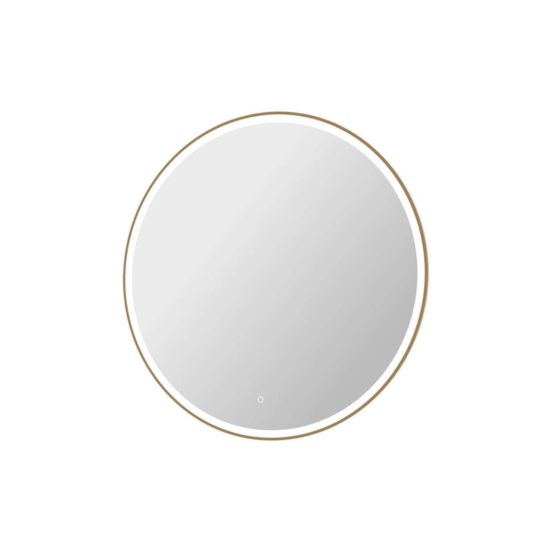 Elegant Kitchen and Bath 45 Round Led Front & Backlit Wall Mirror in Satin Gold