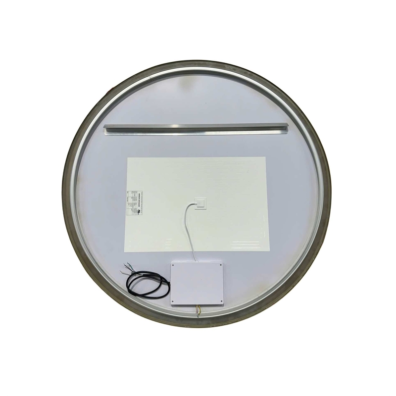 Elegant Kitchen and Bath 45 Round Led Front & Backlit Wall Mirror in Satin Gold