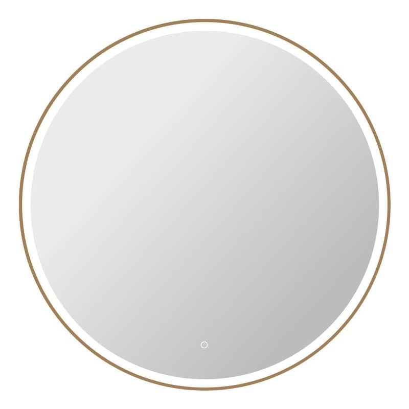 Elegant Kitchen and Bath 45 Round Led Front & Backlit Wall Mirror in Satin Gold