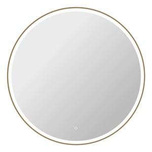 Elegant Kitchen and Bath 45 Round Led Front & Backlit Wall Mirror in Satin Gold
