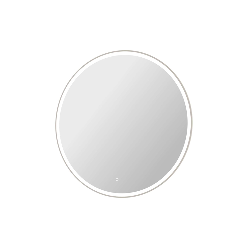 Elegant Kitchen and Bath 45 Round Led Front and Backlit Wall Mirror in Silver