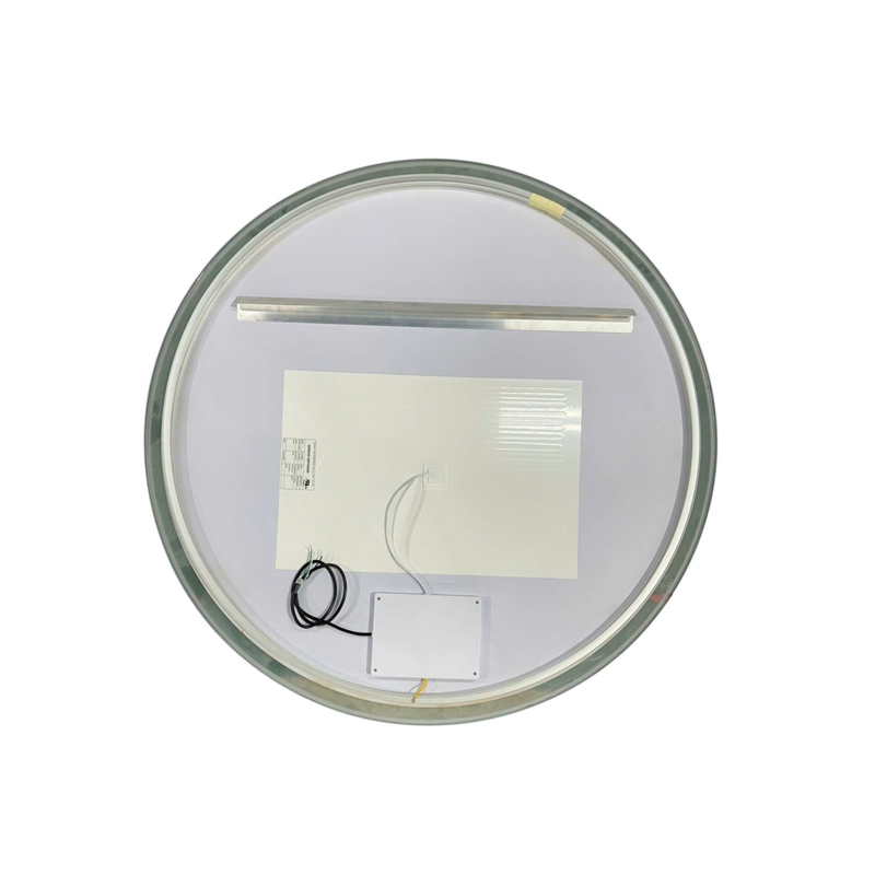 Elegant Kitchen and Bath 45 Round Led Front and Backlit Wall Mirror in Silver