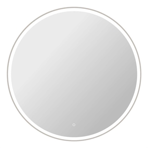 Elegant Kitchen and Bath 45 Round Led Front and Backlit Wall Mirror in Silver