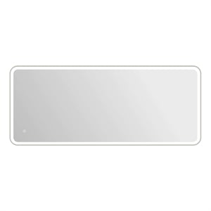 Elegant Kitchen and Bath 72&quot Rectangle Led Front & Backlit Wall Mirror in Silver