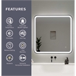 Elegant Kitchen and Bath 33 Round Led Front and Backlit Wall Mirror in Black