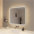 Elegant Kitchen and Bath 33 Round Led Front and Backlit Wall Mirror in Black