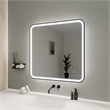 Elegant Kitchen and Bath 33 Round Led Front and Backlit Wall Mirror in Black