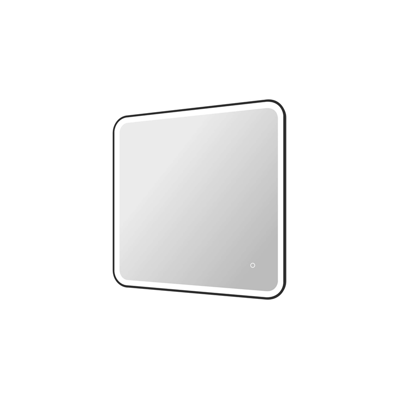 Elegant Kitchen and Bath 33 Round Led Front and Backlit Wall Mirror in Black