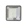Elegant Kitchen and Bath 33 Round Led Front and Backlit Wall Mirror in Black
