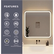 Elegant Kitchen and Bath 33 Round Led Front and Backlit Wall Mirror in Black