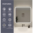 Elegant Kitchen and Bath 33 Round Led Front and Backlit Wall Mirror in Black