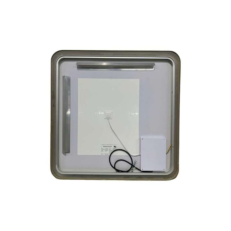 Elegant Kitchen and Bath 33 Round Led Front & Backlit Wall Mirror in Satin Gold