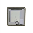 Elegant Kitchen and Bath 33 Round Led Front & Backlit Wall Mirror in Satin Gold
