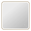Elegant Kitchen and Bath 33 Round Led Front & Backlit Wall Mirror in Satin Gold