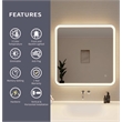 Elegant Kitchen and Bath 33 Round Led Front and Backlit Wall Mirror in Silver