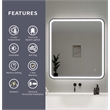 Elegant Kitchen and Bath 36 Round Led Front and Backlit Wall Mirror in Black