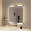 Elegant Kitchen and Bath 36 Round Led Front and Backlit Wall Mirror in Black