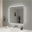 Elegant Kitchen and Bath 36 Round Led Front and Backlit Wall Mirror in Black