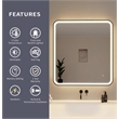 Elegant Kitchen and Bath 36 Round Led Front and Backlit Wall Mirror in Black